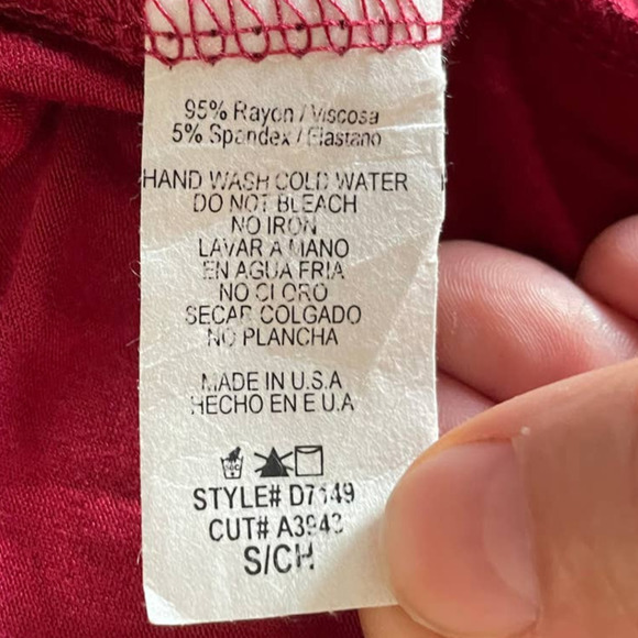 Mon Ami Womens Open Front Sweater Duster Elbow Patches Long Sleeve Sz S Burgundy - Picture 7 of 7